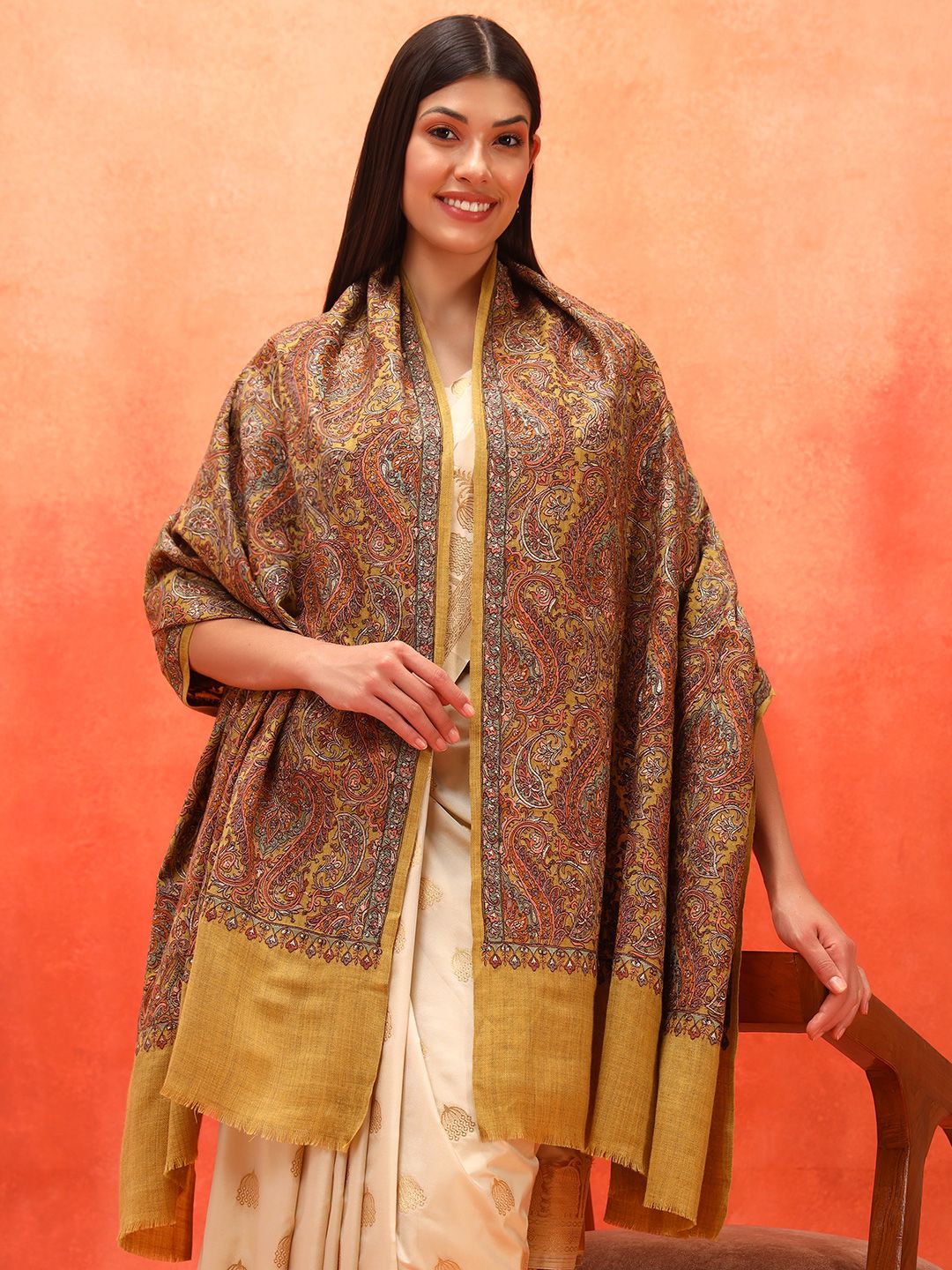 Dhiyona PA Paisley Embroidered Shawl