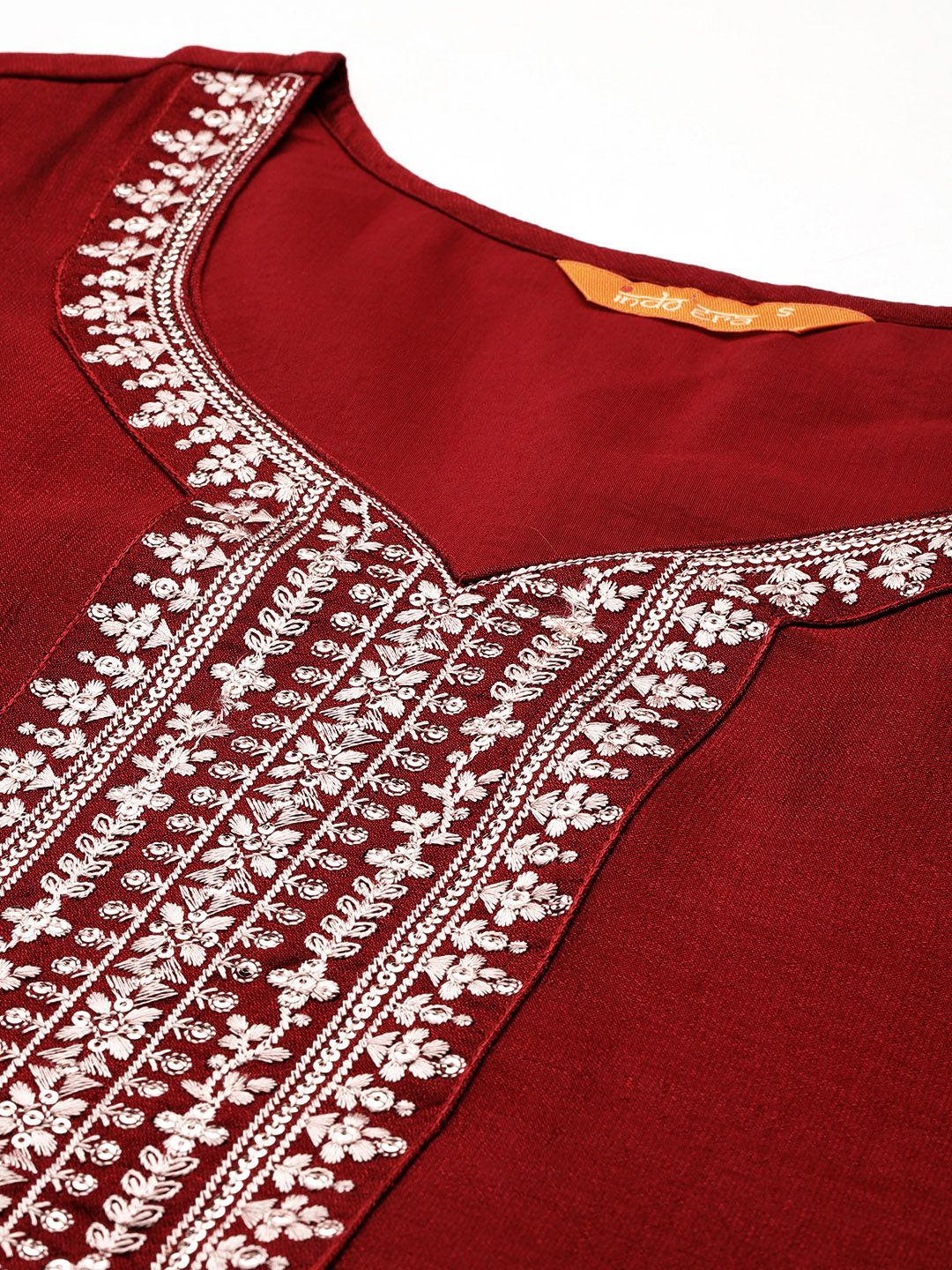 Ethnic Motifs Embroidered Sequinned Kurta with Trousers & Dupatta