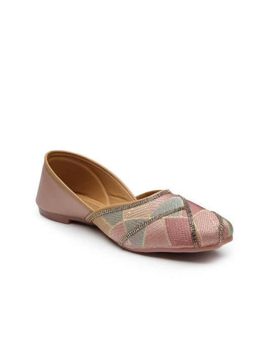 Dhiyona AK Women Woven Design Mojaris Flats