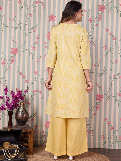 Dhiyona OD  Bandhani Printed Angrakha Pure Cotton Kurta with Trousers