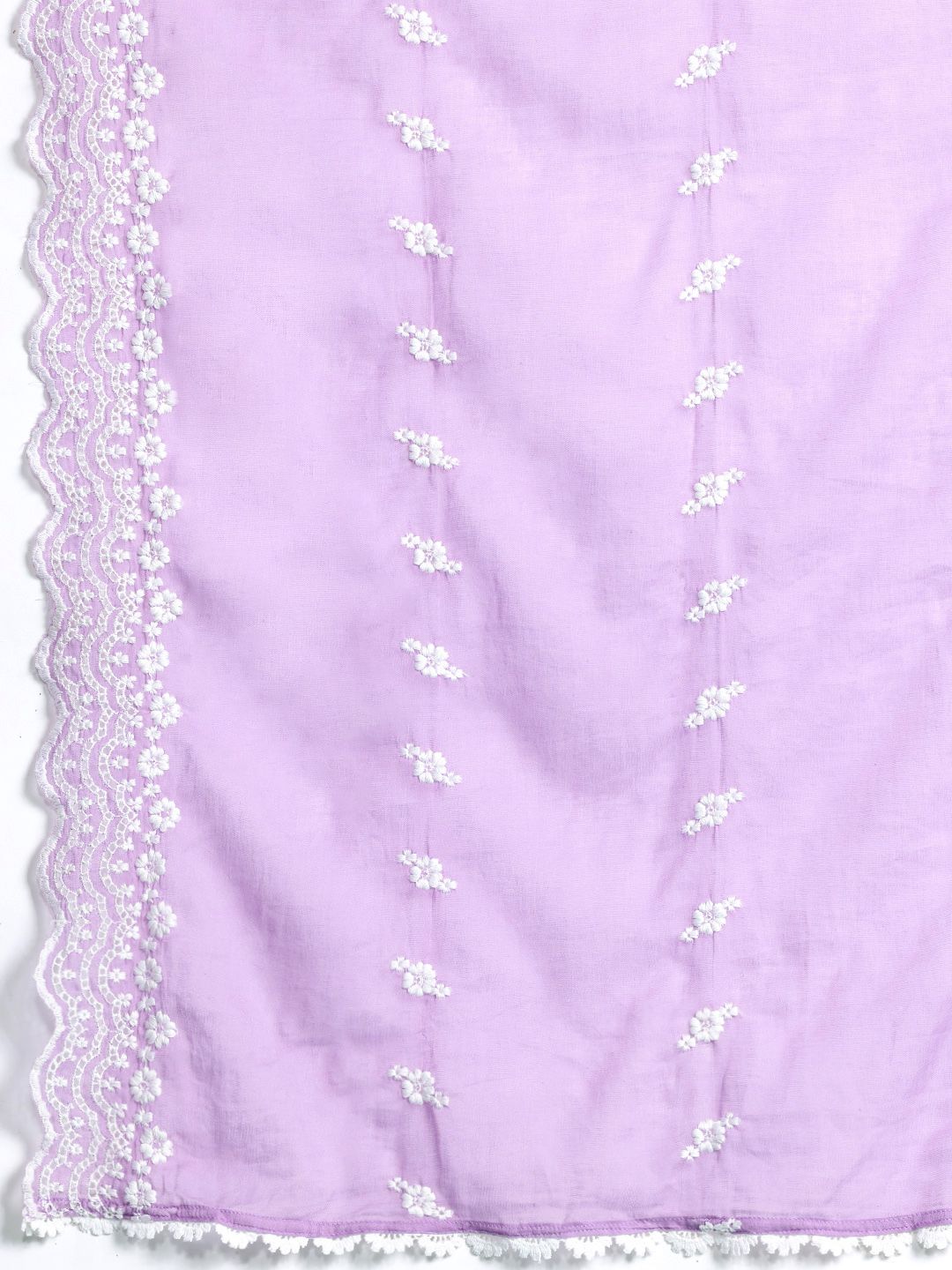 Dhiyona IE Floral Embroidered Thread Work Pure Cotton Kurta with Trousers & With Dupatta