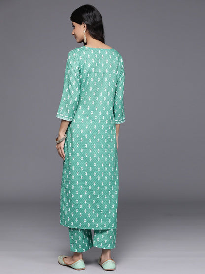 Dhiyona VA Women's Floral Printed Regular Kurta with Trousers