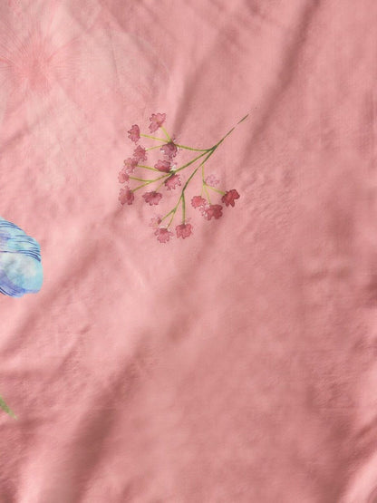 Dhiyona IE Women Floral Embroidered Thread Work Pure Cotton Kurta with Trousers & Dupatta