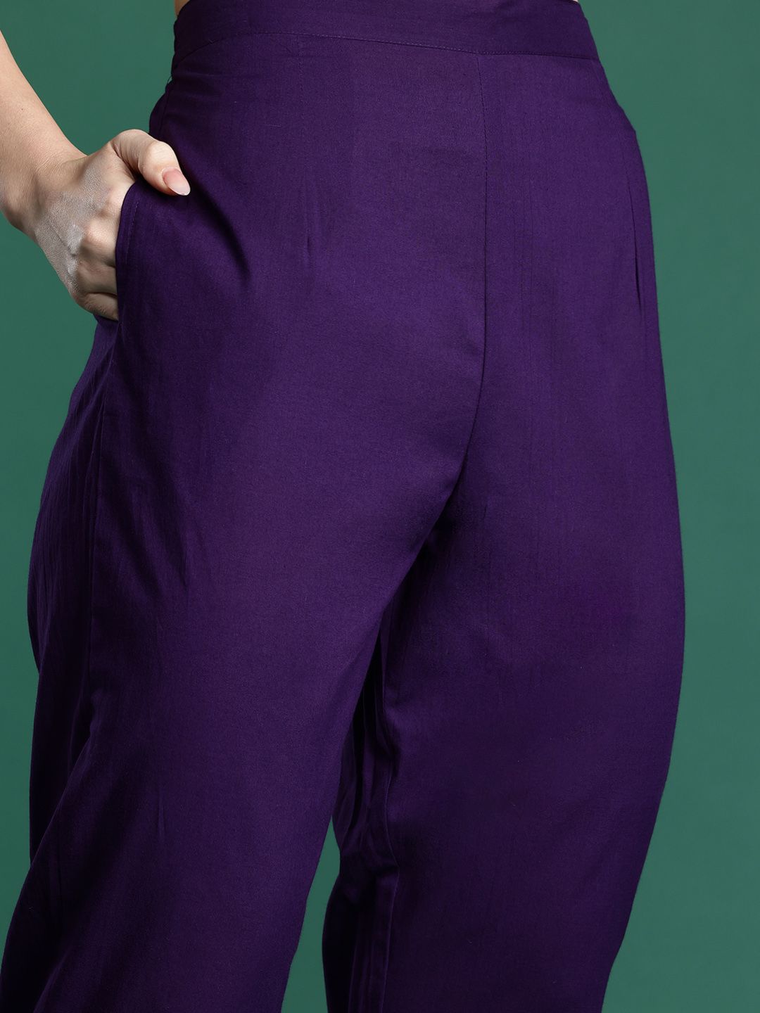 Floral Printed Pure Cotton Kurta with Trousers & Dupatta