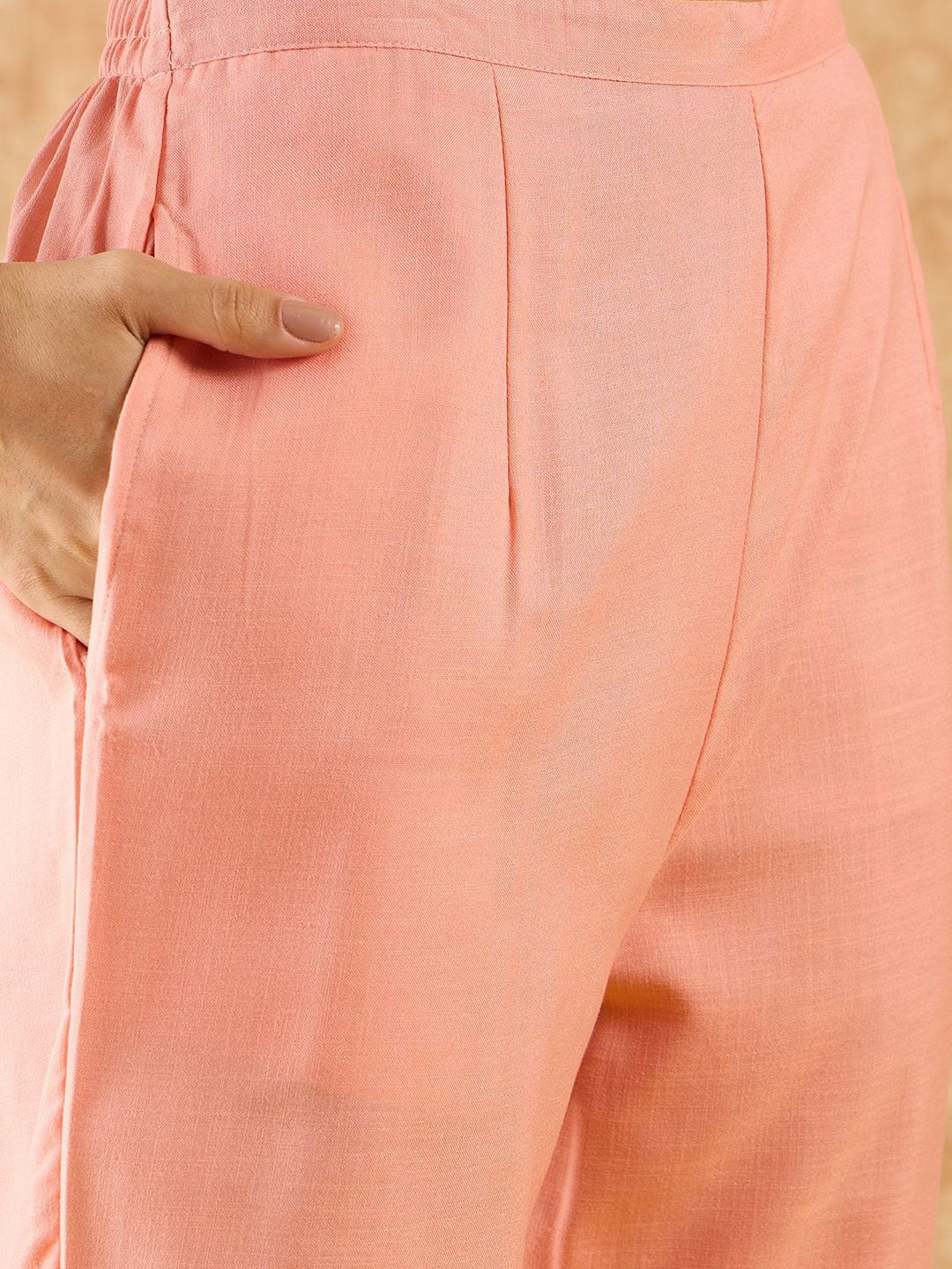 Ethnic Motifs Embroidered Sequinned Straight Kurta With Trousers & Dupatta