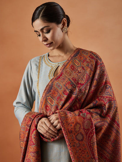Dhiyona PA Ethnic Motifs Woven Design Shawl
