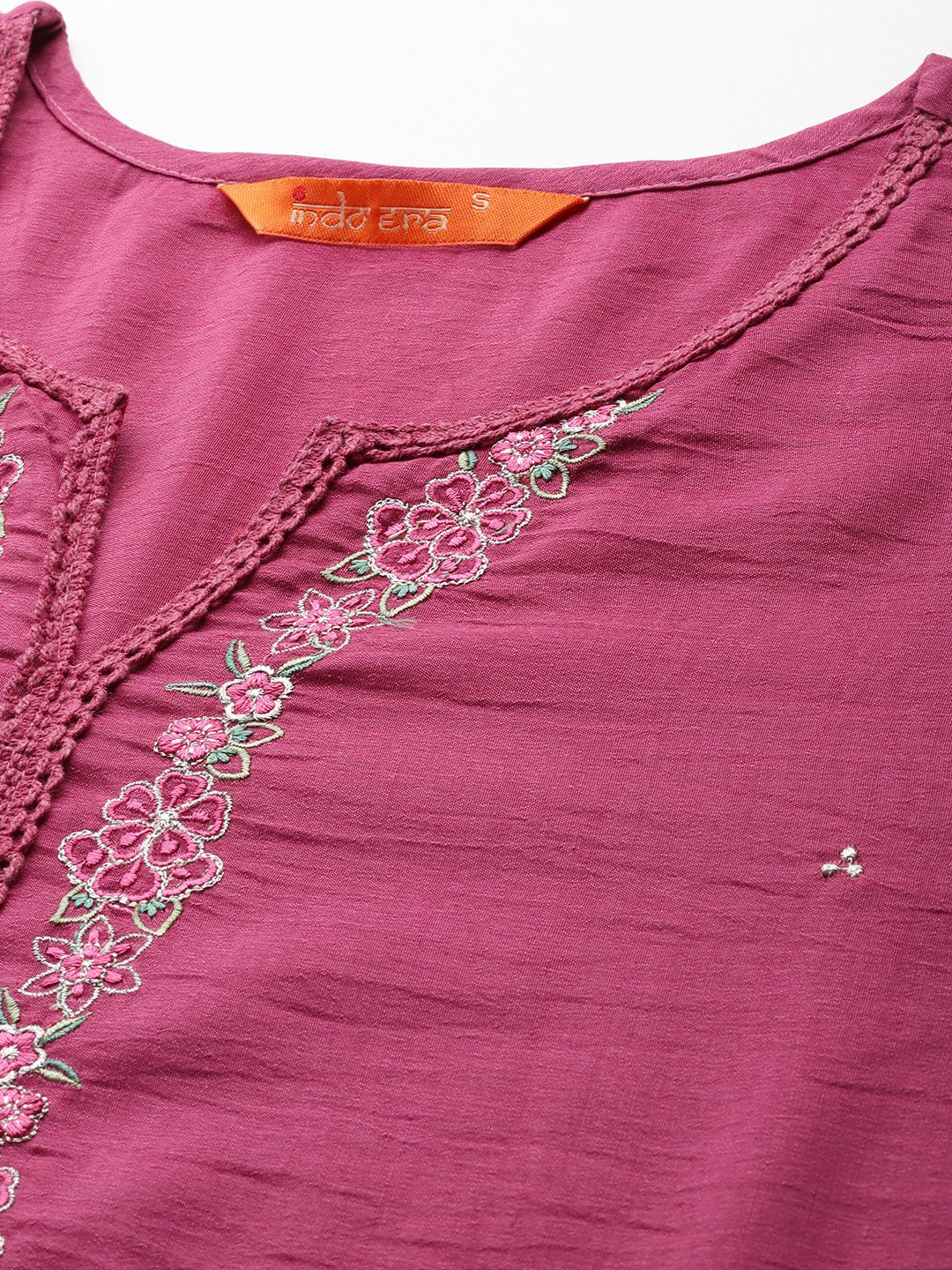 Dhiyona IE Floral Embroidered Thread Work Kurta with Trousers & Dupatta