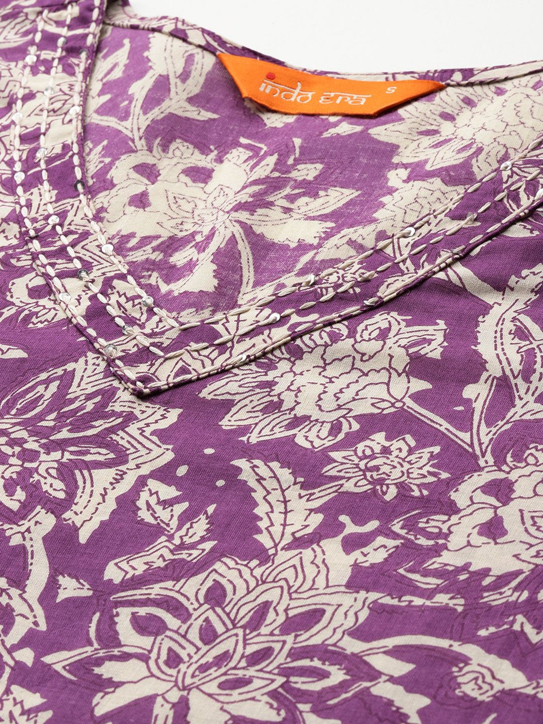Dhiyona IE Floral Printed Pure Cotton Kurta