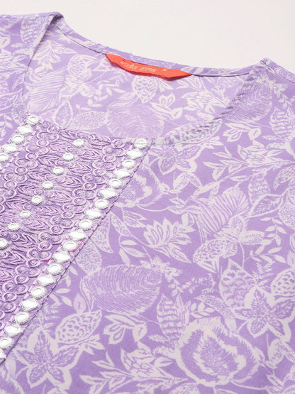 Dhiyona IE Floral Printed Kurta with Trousers & Dupatta