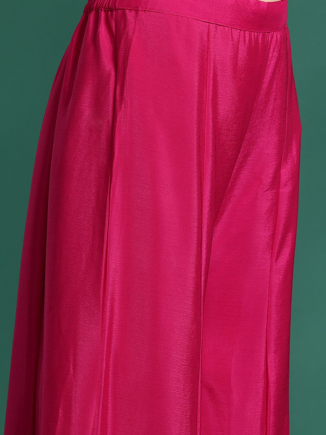 Ethnic Motifs Embroidered Regular Sequinned Kurta with Palazzos & Dupatta