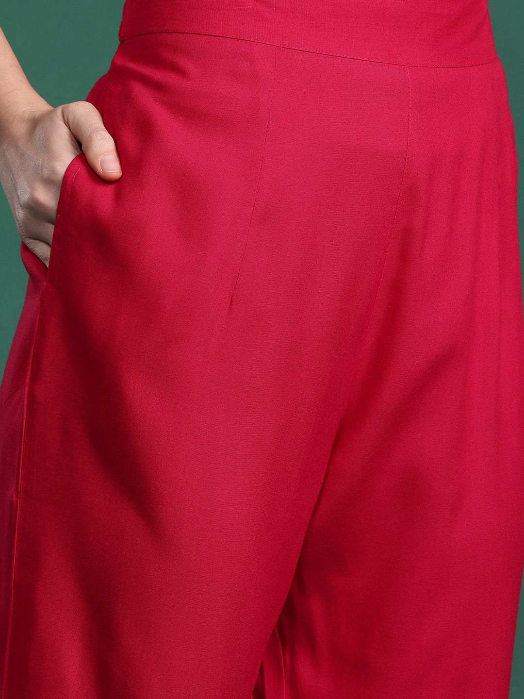 Floral Embroidered Regular Kurta with Trousers & Dupatta