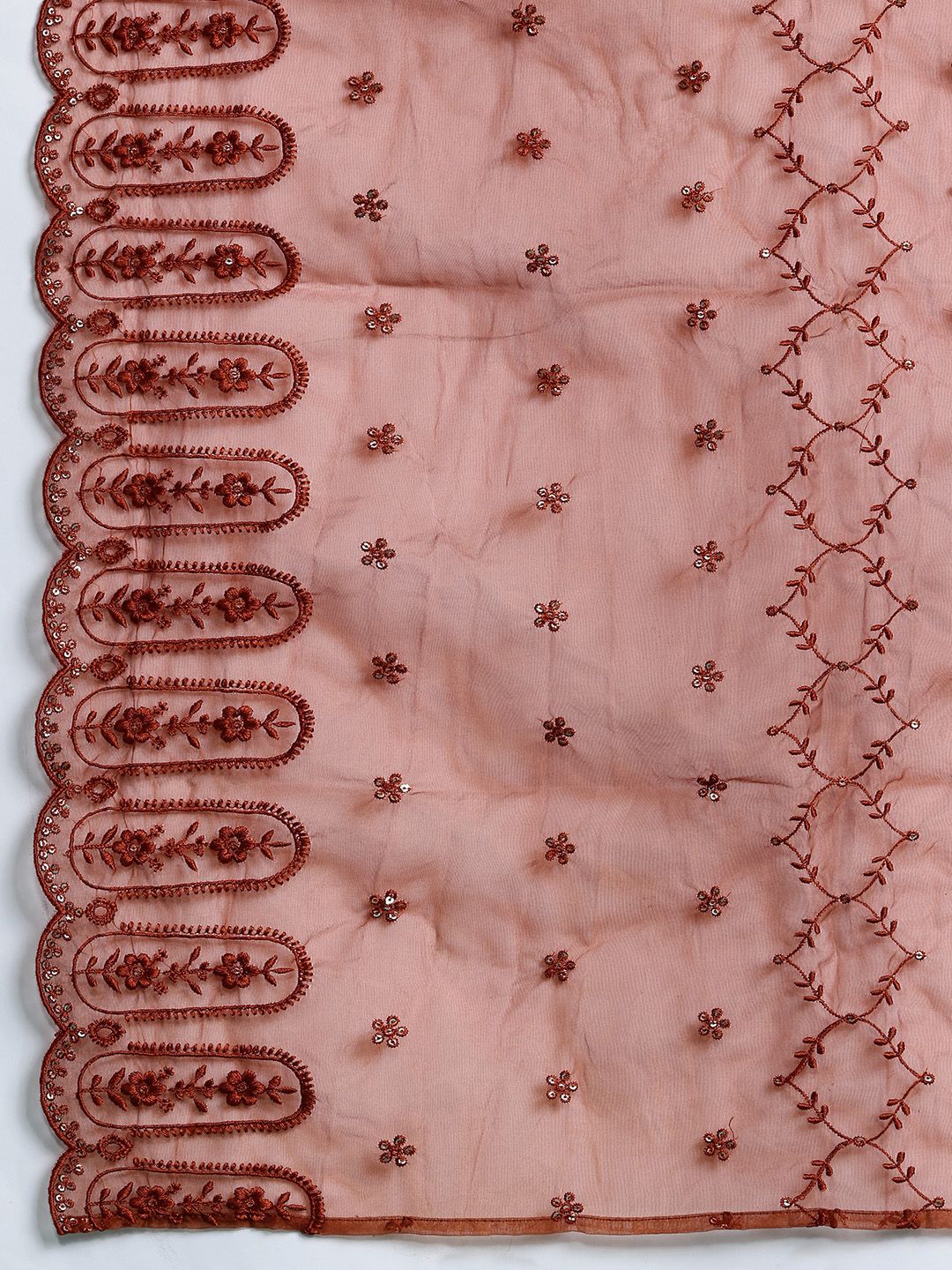 Dhiyona IE Women Ethnic Motifs Embroidered Regular Sequinned Kurta with Trousers & With Dupatta