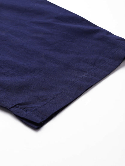 Floral Embroidered Pure Cotton Kurta with Trousers