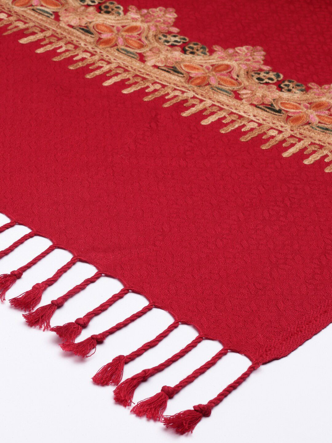 Dhiyona PA Women Ethnic Motifs Embroidered Pure Wool Shawl