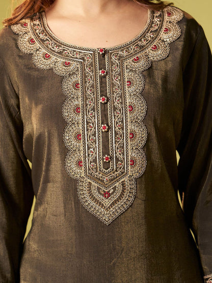 Women Floral Embroidered Kurta with Trousers & Dupatta