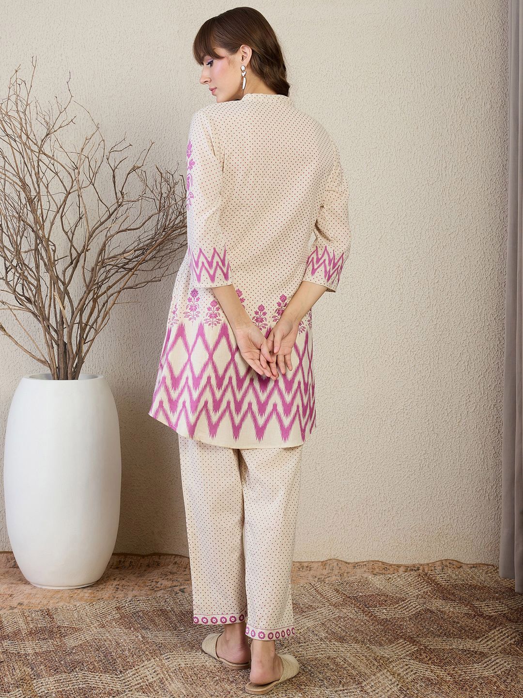Dhiyona IE Printed Tunic With Trousers Co-Ords