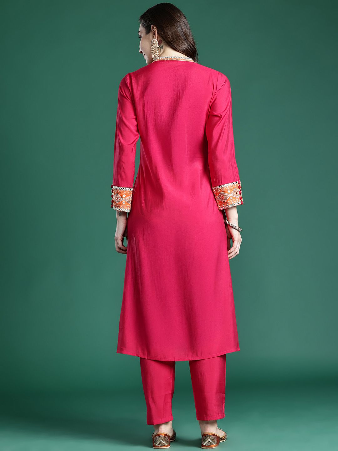 Ethnic Motifs Embroidered Kurta with Trousers
