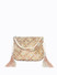 Dhiyona NR Gold-Toned & White Embroidered Embroidered Purse Clutch