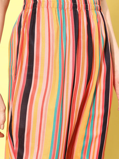 Dhiyona IE Women Printed Shirt with Trousers Co-Ords