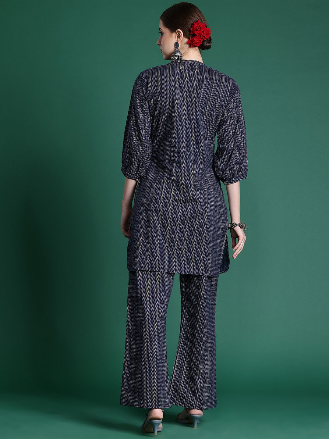 Dhiyona IE Printed Regular Pure Cotton Kurta with Palazzos