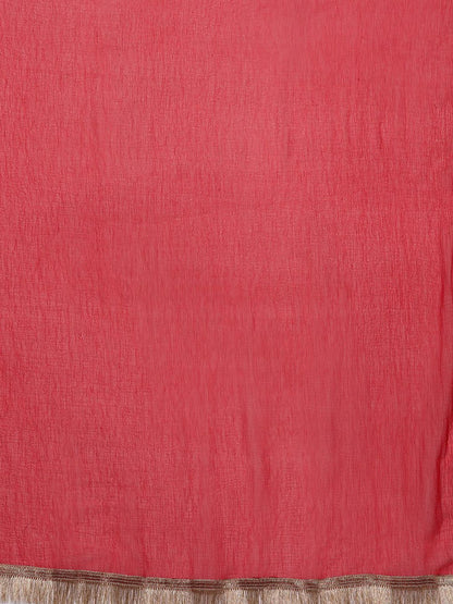 Dhiyona VA Women'sEmbroidered Mandarin Collar Straight Kurta & Trousers With Dupatta