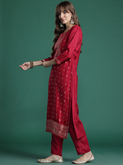 Ethnic Motifs Kurta with Trousers & Dupatta
