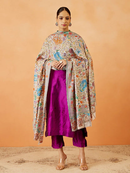 Dhiyona PA Women Floral Embroidered Shawl
