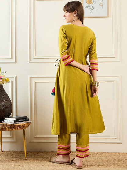 Women Olive Kurta Sets