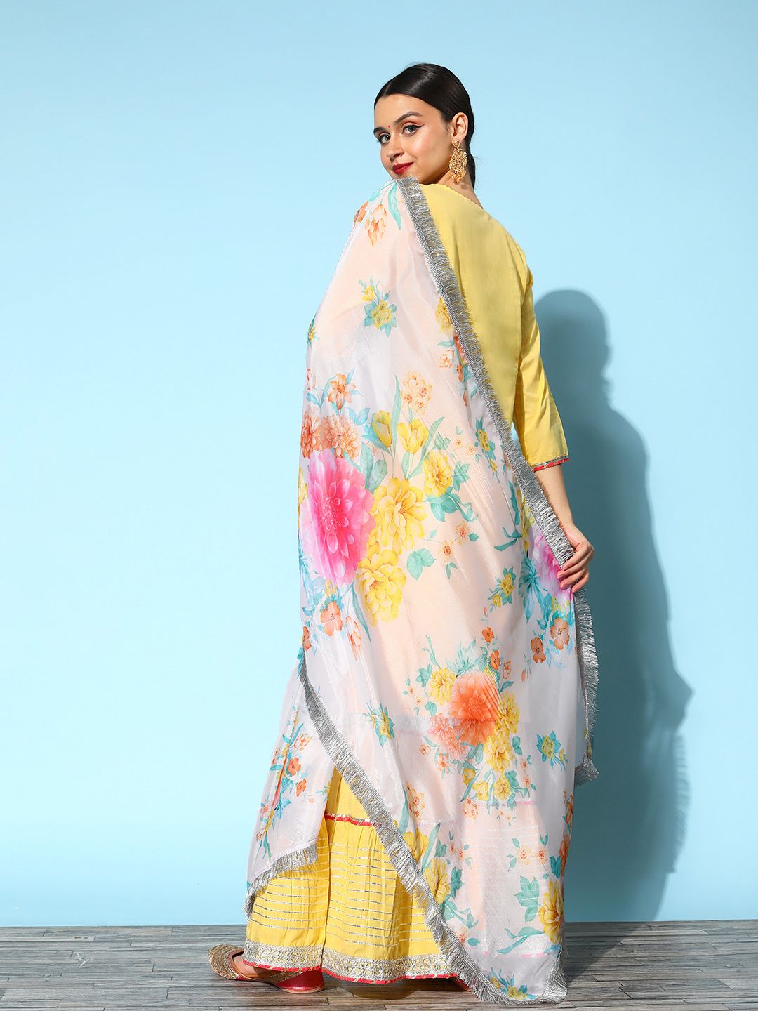 Dhiyona VA Women's Ethnic Motifs Pure Cotton Hyper Texture Kurta Set