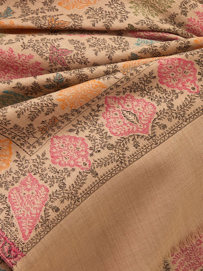 Dhiyona PA Floral Pashmina Nazrana Woven Design Jamawar Shawl