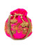 Dhiyona NR Pink & Gold-Toned Embroidered Potli Clutch