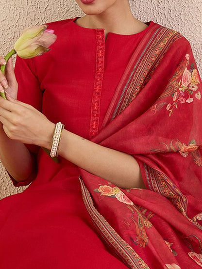 Dhiyona IE Women Solid Kurta with Pyjama & Dupatta