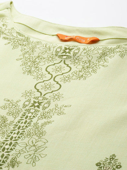Dhiyona IE Ethnic Motifs Foil Printed Straight Kurta