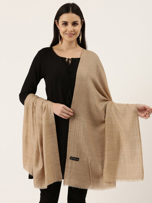 Dhiyona PA Women Beige Solid Shawl
