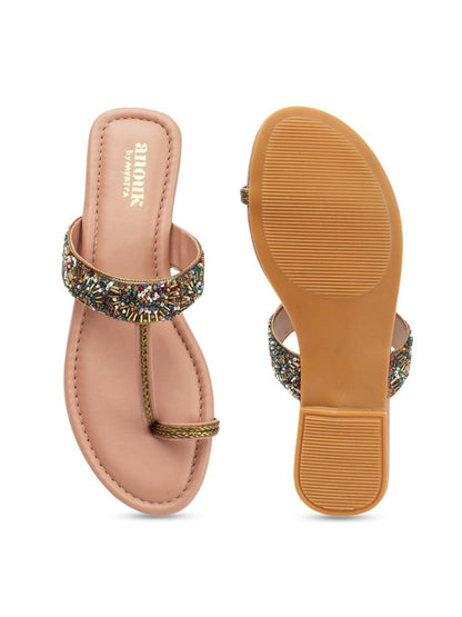 Dhiyona AK Embellished One Toe Flats