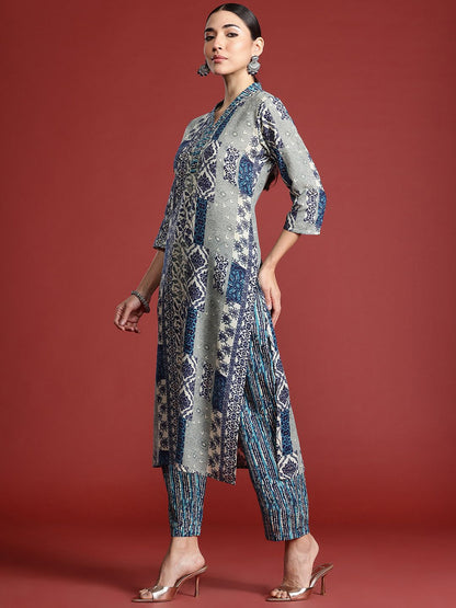 Women Ethnic Motifs Printed Pure Cotton Kurta with Trousers & With Dupatta