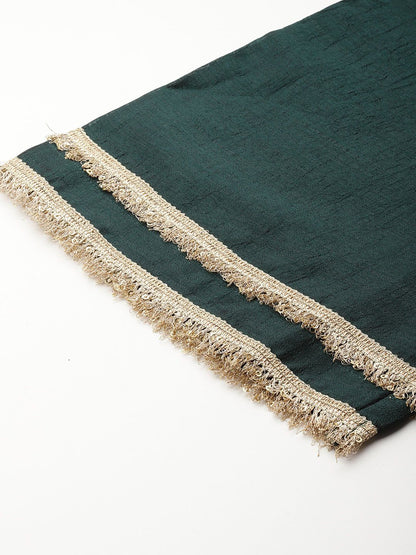 Dhiyona VA Women's Yoke Design Gotta Patti Kurta with Trousers & Dupatta