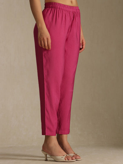 Dhiyona SO Women's Women Mandarin Collar A-Line Kurta with Trousers