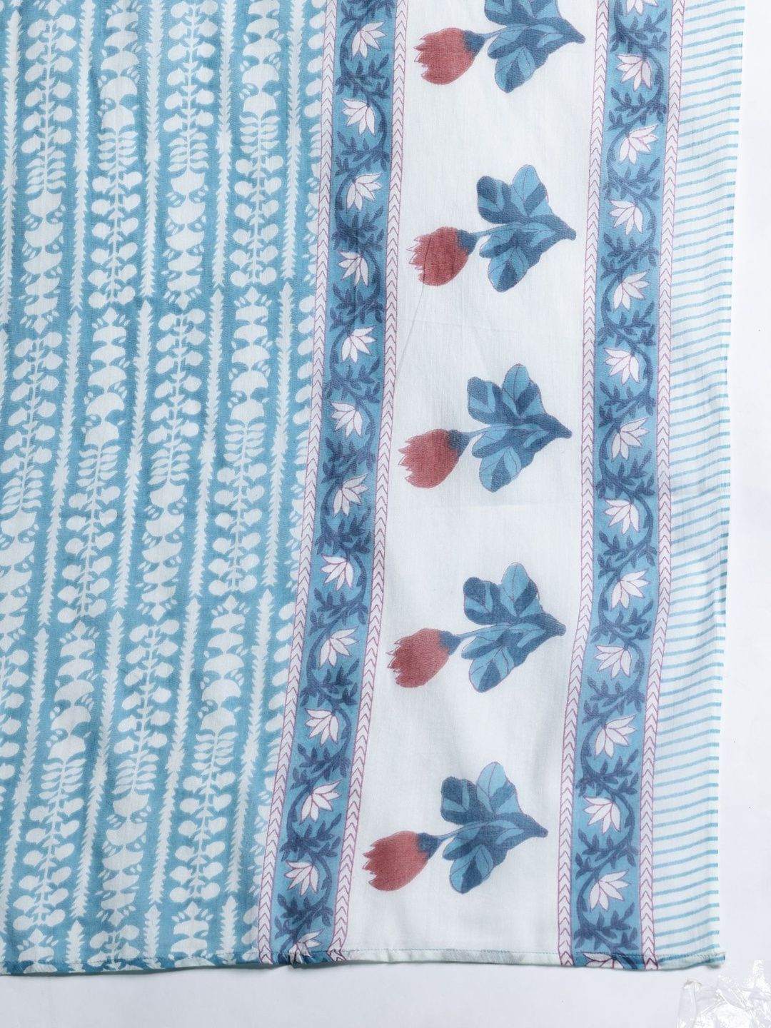 Women Floral Printed Regular Pure Cotton Kurta with Trousers & With Dupatta