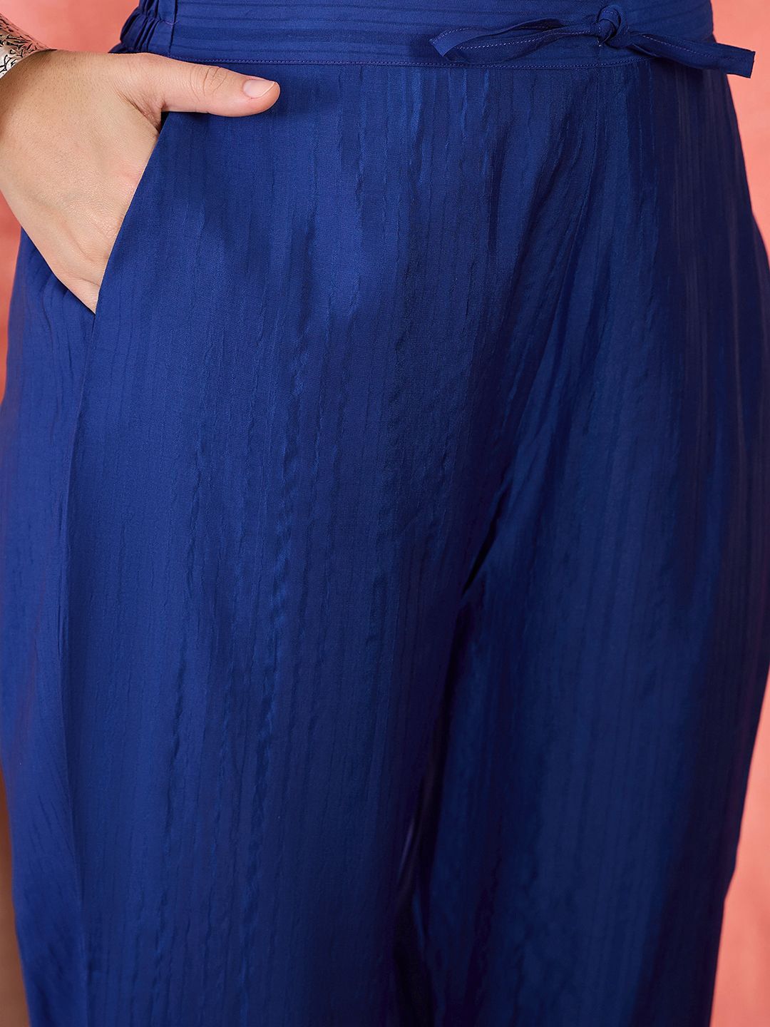 Dhiyona SN Women's Embroidered Zari Mirror Work Kurta Pant with Dupatta Set