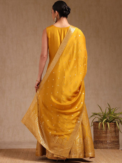 Dhiyona SO Women's Women Embroidered Regular Mirror Work Kurta with Trousers & With Dupatta