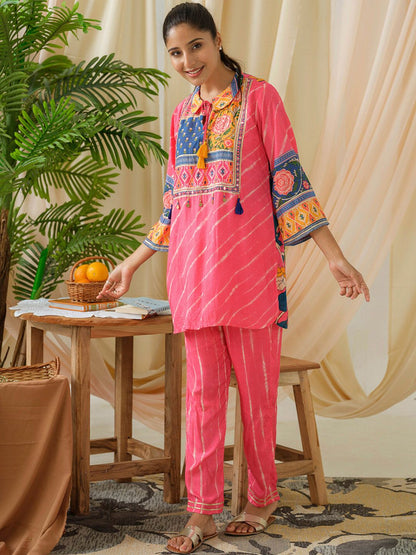 Dhiyona IE Printed Top & Trousers