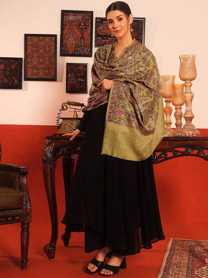 Dhiyona PA Floral Embroidered Shawl