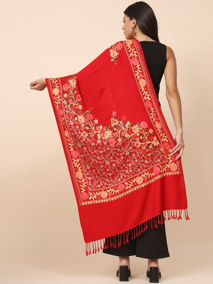 Dhiyona PA Ethnic Motifs Embroidered Shawl