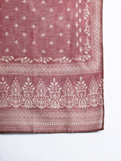 Ethnic Motifs Embroidered Kurta with Trousers & With Dupatta