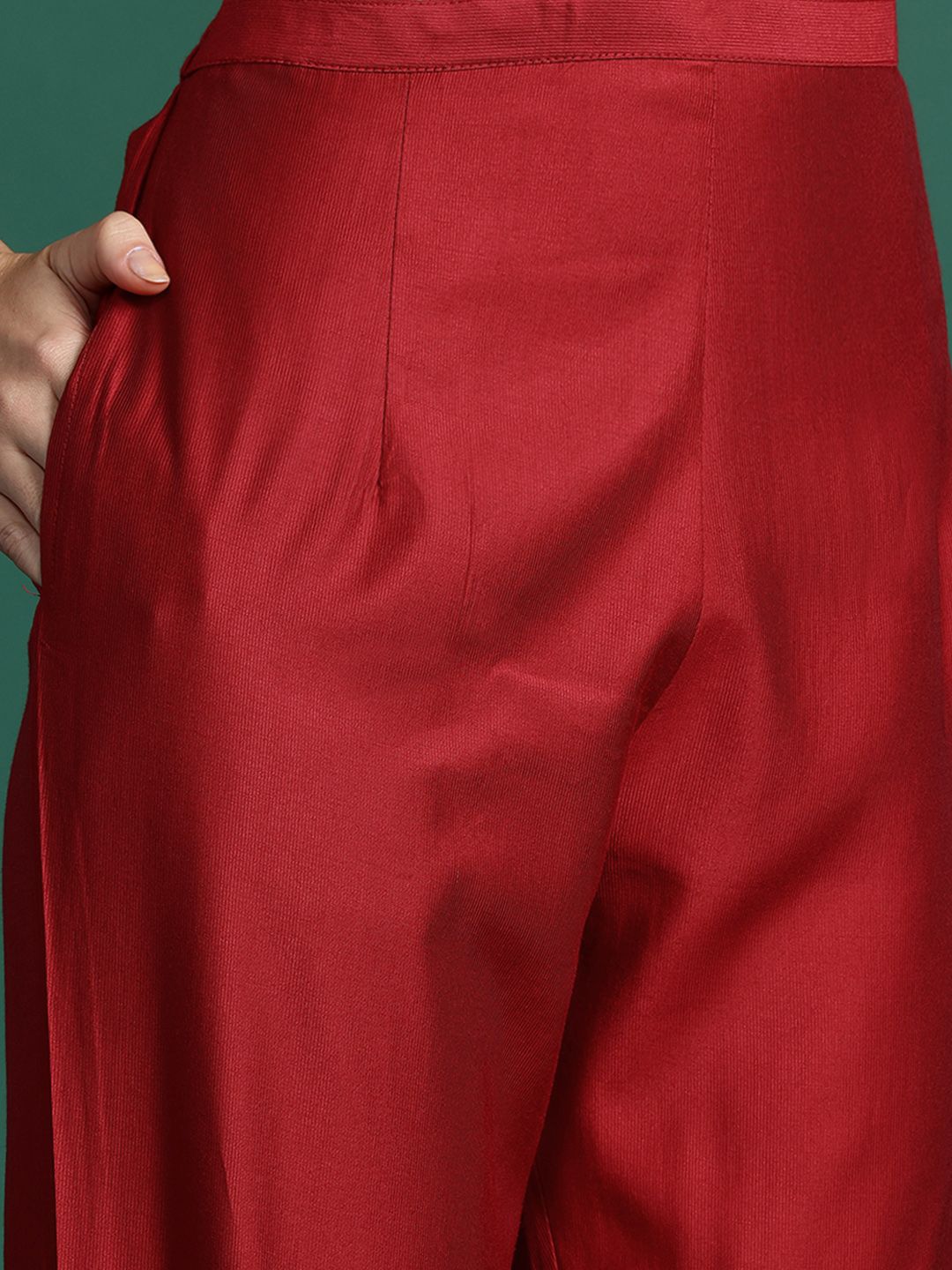 Empire Sequinned Liva Kurta with Trousers & With Dupatta