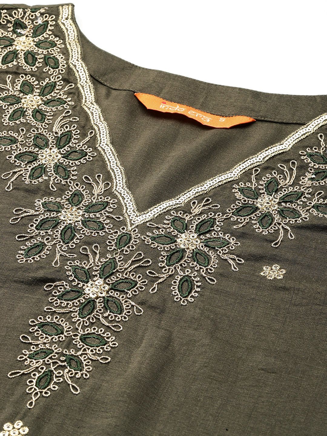 Dhiyona IE Ethnic Motifs Embroidered Kurta with Trousers & Dupatta