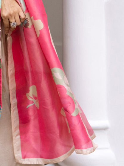 Women Floral Printed Regular Kurta with Trousers & With Dupatta