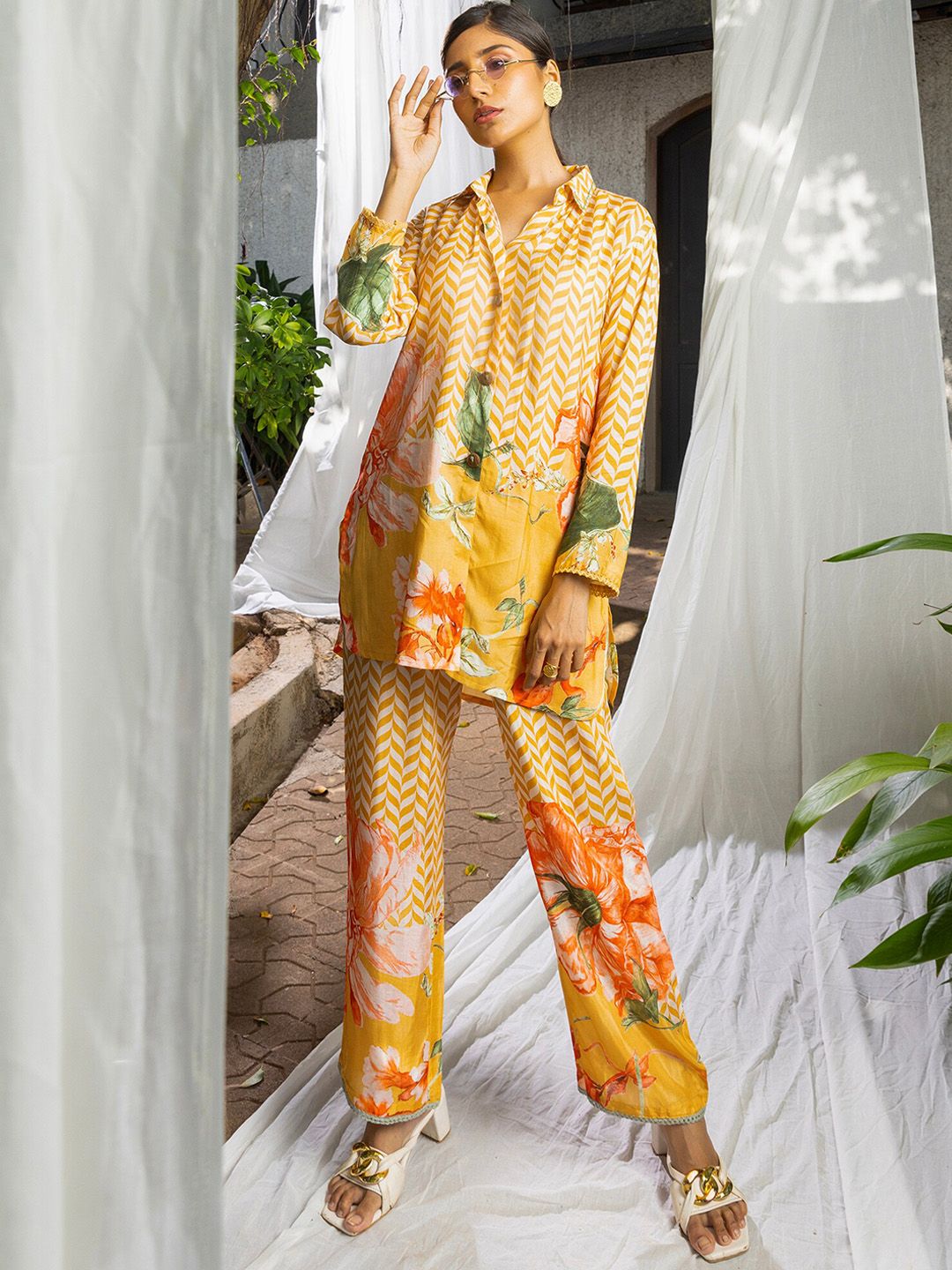 Dhiyona IE Embroidered Top & Trousers