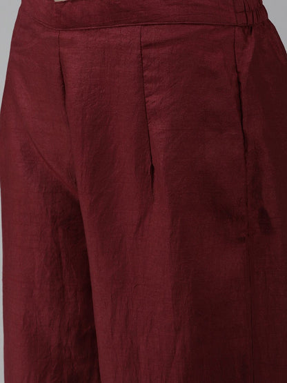 Dhiyona IE Embroidered Mirror Work Kurta with Palazzos